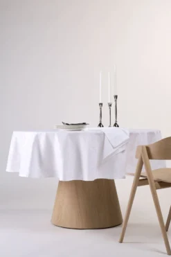 Outlet Avtorkningsbar duk vit - ø180 cm