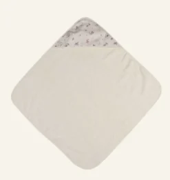 Clearance Little Roomies Badhandduk med huva multi/vit - 75x75 cm