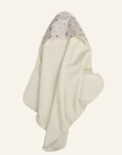 Clearance Little Roomies Badhandduk med huva multi/vit - 75x75 cm