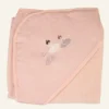 New Little Roomies Badhandduk med huva rosa - 75x75 cm