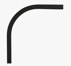 New Båge 90° svart - 20x20 cm