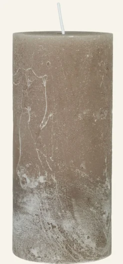 Online Blockljus beige - 7x10 cm
