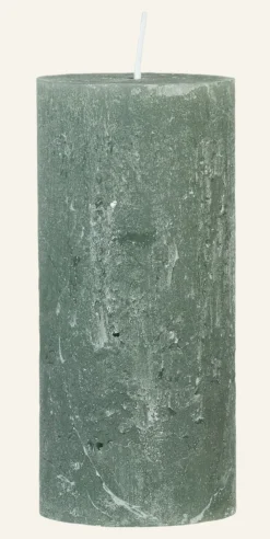 Sale Blockljus grön - 7x10 cm
