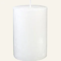 Hot Blockljus vit - 6,8x10 cm