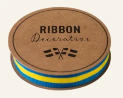 Online Dekorationsband multi/blå - 1,5cm x 3m