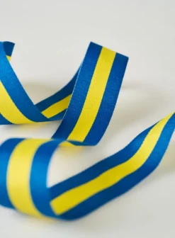 Dekorationsband multi/blå - 2,9cm x 3m
