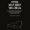 Discount Delat lakan vit - 180x200 cm