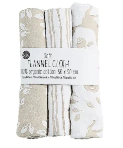 Clearance Flanellhanddukar beige - 50x50 cm