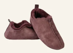 Discount Fårskinnstofflor burgundy - 37