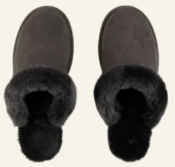 Outlet Fårskinnstofflor mörkbrun - 39/40