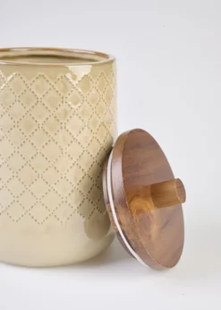 Sale Förvaringsburk beige - 14x14x20,5 cm