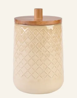 Sale Förvaringsburk beige - 14x14x20,5 cm