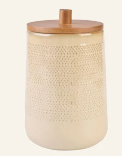 Förvaringsburk beige - 15x15x23,5 cm