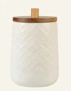 Discount Förvaringsburk vit - 14x14x20,5 cm