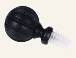Best Gardinknopp, 2-pack svart - 22/25 mm