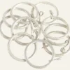 Clearance Gardinringar 10 st. multi/vit - 10 stk