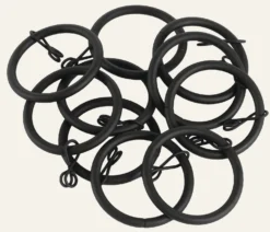 Clearance Gardinringar 10 st. svart - 10 stk