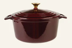 Best Gjutjärnsgryta rund mörkröd - 4300ml