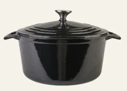 Best Gjutjärnsgryta rund svart - 4300ml