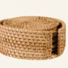 Clearance Glasunderlägg natur - ø12 cm