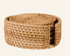 Clearance Glasunderlägg natur - ø12 cm