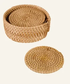 Clearance Glasunderlägg natur - ø12 cm