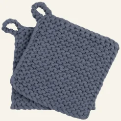 Sale Bokhari Grytlapp denimblå - 19x19 cm
