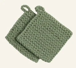 Outlet Bokhari Grytlapp grön - 19x19 cm