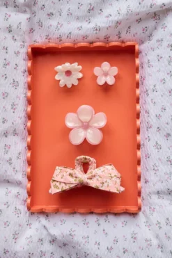 Clearance Hårklämma rosa - 4,5x4,2x3,5 cm
