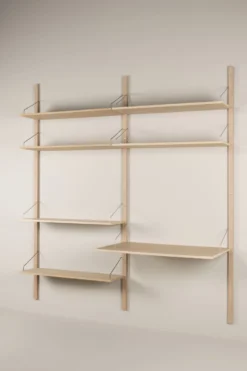 Clearance Forms & Objects Hyllsystem skrivbordsskiva natur - 100x60x2 cm
