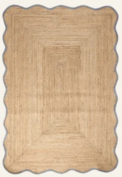 Best Jutematta gråblå - 160x230 cm