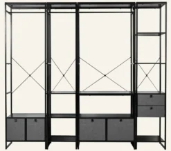Discount Nice & organized Klädhängare svart - 44x46,5x215 cm