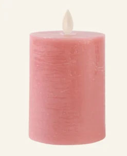 Outlet Forms & Objects Led-blockljus gammelrosa - 7,5x7,5x10 cm