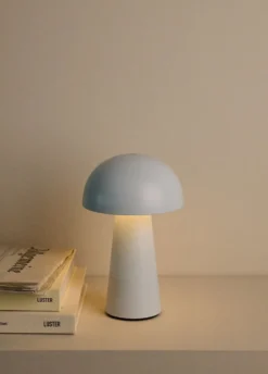 Discount Forms & Objects Led bordlampa ljusblå - 21,5 cm ø13,7
