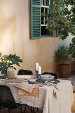 Best Linneduk natur - 90x90 cm