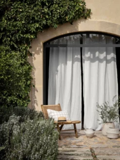 Clearance Linnegardin vit - 140x250 cm