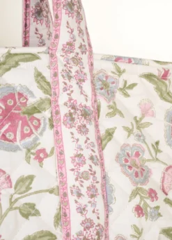 Liten tygväska multi/rosa - 30x40 cm