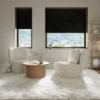 Clearance Ljusfiltrerande dubbel plisségardin svart - 100x160 cm