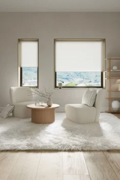 New Ljusfiltrerande dubbel plisségardin vit - 80x210 cm