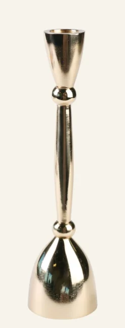 Outlet Ljusstake guld - 5,5x5,5x22 cm