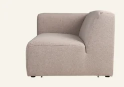 Forms & Objects Modul 1,5-sits med vänster armstöd beige - 110x93x73 cm