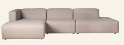 Outlet Modulsoffa 3 delar öppen ände höger beige - 338x153x73 cm