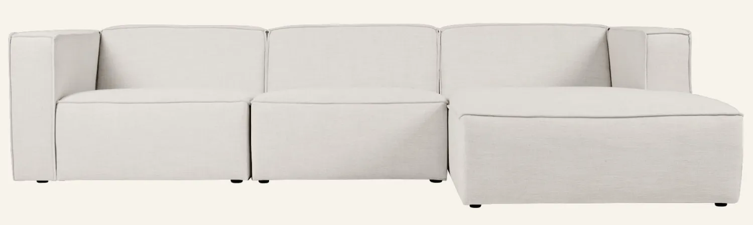 Outlet Forms & Objects Modulsoffa 3 delar schäslong höger natur - 314x154x73 cm