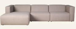 Online Forms & Objects Modulsoffa 3 delar schäslong vänster beige - 314x154x73 cm