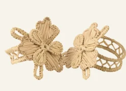 Discount 2-pack servettringar natur - 6x7 cm