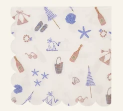 Clearance Pappersservetter multi/blå - 33x33 cm