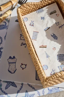 Discount Pappersservetter multi/blå - 33x42 cm