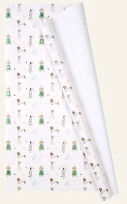 Clearance Presentpapper multi/vit - 70cm x 3m