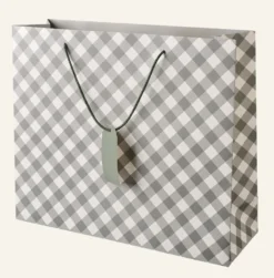 Presentpåse multi/grön - 36x42x14 cm