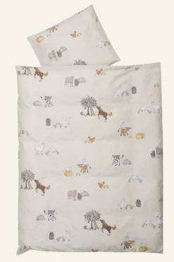 Online Little Roomies Påslakanset baby beige - 100x130 cm